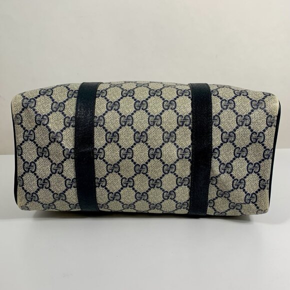 VTG GUCCI Speedy Boston Shoulder Handbag GG Navy Accessory Collection - Picture 12 of 16
